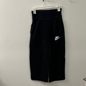 Nike Women's Black Joggers with White Logo
